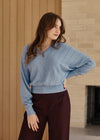 Chevron Batwing Cotton Cashmere Knit
