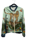 Silk Blend Leopard Bomber