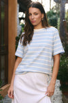 Binding Stripe Boxy Fit Tee