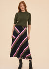 Retro Stripe A-Line Skirt