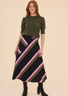 Retro Stripe A-Line Skirt