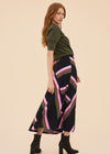 Retro Stripe A-Line Skirt
