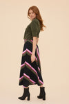 Retro Stripe A-Line Skirt