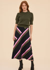 Retro Stripe A-Line Skirt