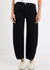 Graduate Jet Black Stretch Barrel Jeans