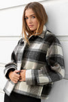 Sweeping Grey Check Soft Jacket