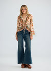 Wildflower Oasis Carmen Frill Top