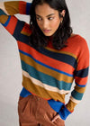 Olive Stitch Stripe Jumper