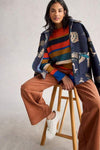 Olive Stitch Stripe Jumper