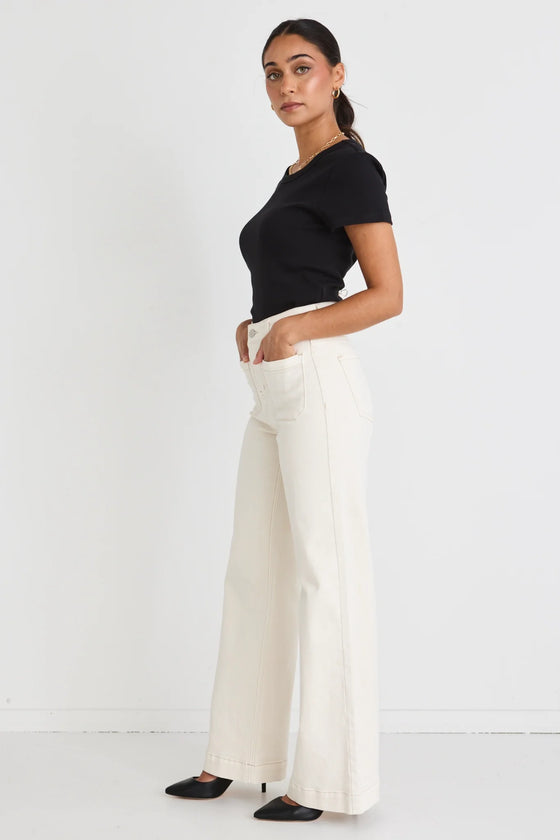 Zoey Wide Leg Pocket Jean