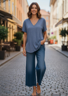 Sole V-Neck Cotton Tee