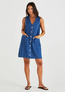  Sabine Denim Vest Dress